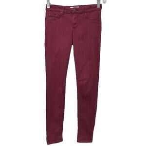 Garage Jegging Juniors 3 High Waist Burgundy Stretch